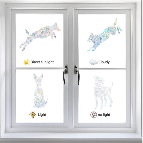 Anti-Collision Window Clings, Stunning Sunlight Reflection Control With Our Reusable Repositionable Cleanable Static Clings 2
