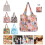 Large Capacity Foldable Shopping Bag Water-gray kitten 3