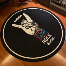 Drum Carpet Floor Mat Soundproof Blanket For Bass Drum Snare Jazz Drum Kit Electronic Drums Thickened Non Slip Black 160Cm