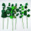 Διακοσμητικά για cupcakes Lucky Clover, τεχνητά κοτσάνια τριφυλλιού για εορτασμούς της 8