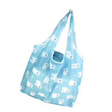 Large Capacity Shopping Bag Foldable Reusable-blue bear