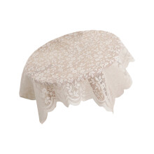 Linen Look Lace Table Cover-60 60cm small wild flowers