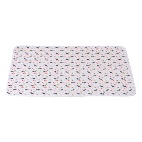 Washable Dog Urine Mat With Quick Absorbing Polyester-White M