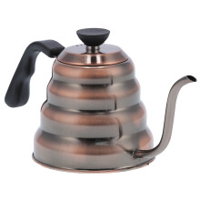 Hervidor de café de cuello de cisne de acero inoxidable resistente al calor, apto para usar con guantes de horno, diseño de soldadura sin costuras,