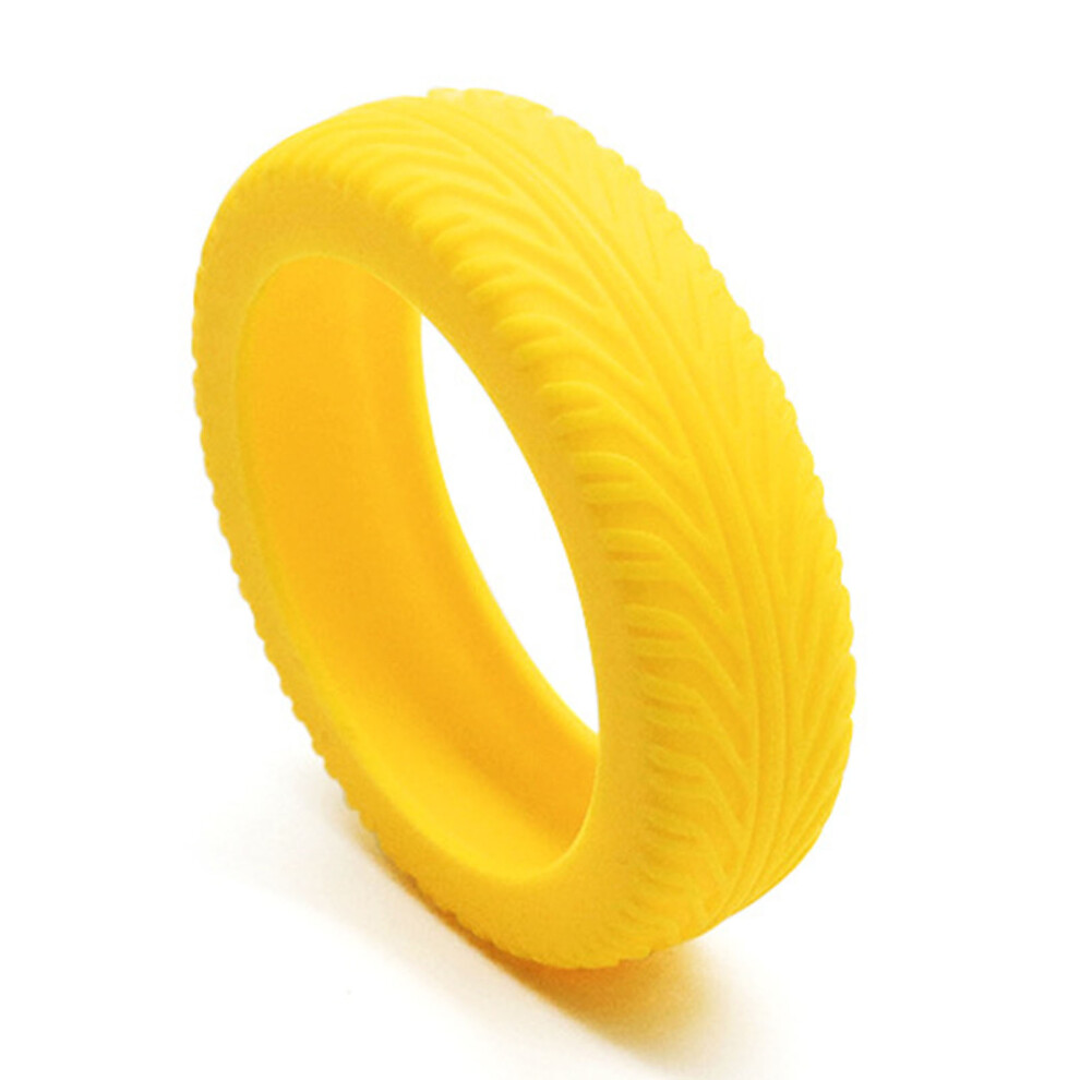 8Pcs Quiet Caster Cover For Suitcase Wheels-Lemon L Yellow 7704000253406
