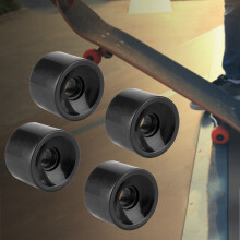 4 Stück 70x51mm PU Skateboard Rollen Schwarz Rot Grün Langlebiges Longboard