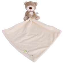 Soft Touch Baby Bear Comforter, Security Blanket, Machine Washable Plush Toy, White Bear, Single Bear, Boy Girl Gift