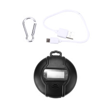Lanterna de acampamento com painel solar, luz LED de emergência recarregável via USB, luz compacta para barraca, gancho de metal, repelente de