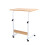 Living And Home Height Adjustable Mobile Table Overbed Desk with Wheels 3
