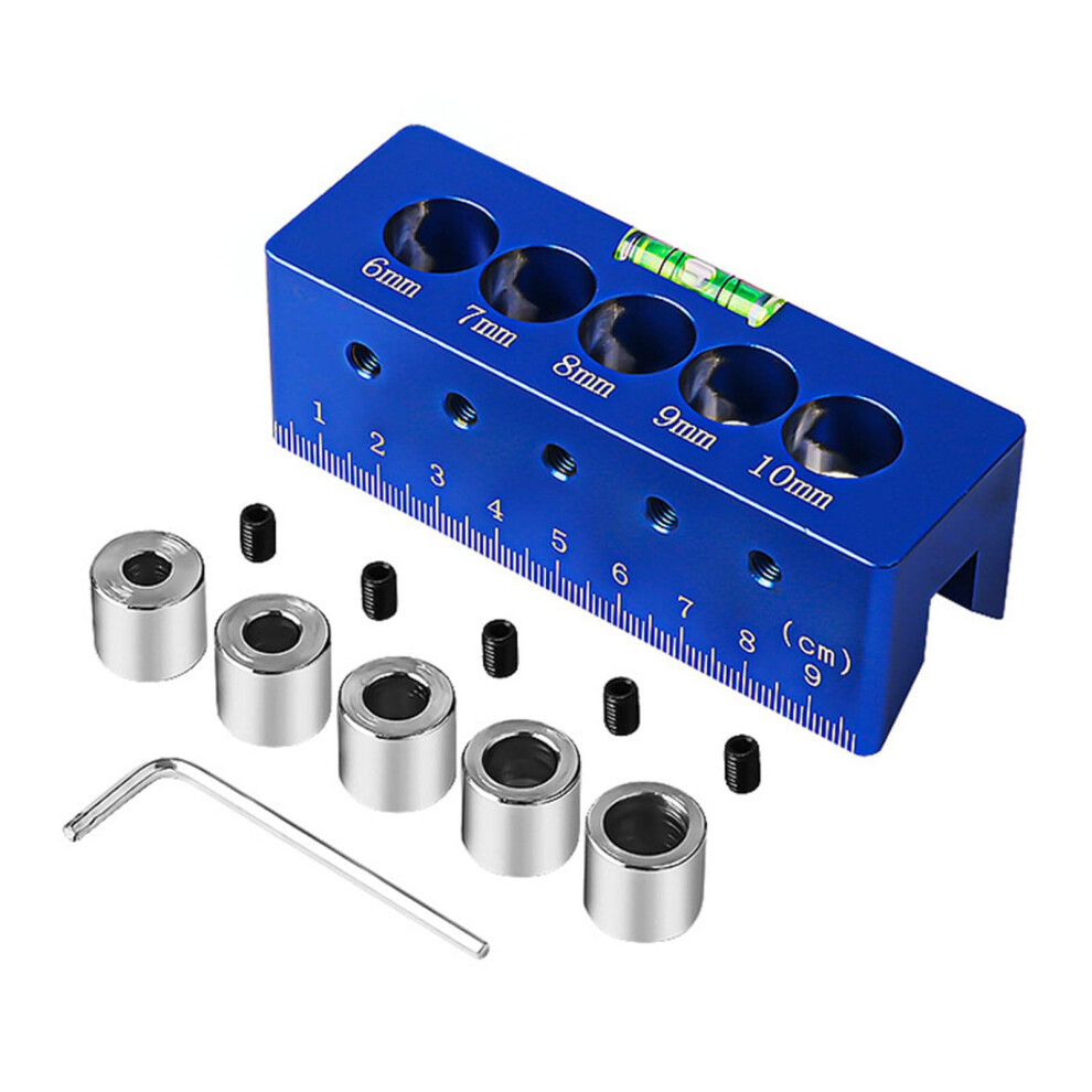 Drill Alignment Tool Multipurpose 6/7/8/9/10Mm Drill Guide Block Locator For Woodworking 9339159492482