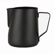 (Black-) [Silvery Milk Frother] 350ml Silvery Stainless Steel Latte Art Coffee Jug Milk Frother | Espresso Foam Maker