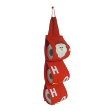 Sac de rangement de rouleau de papier toilette de noël,-Rouge