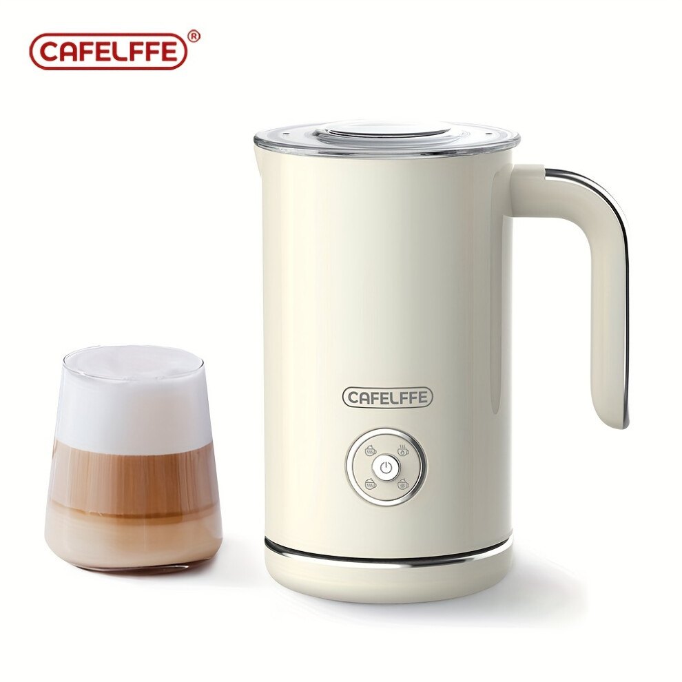 4 In 1 Hot/Cold Milk Frother, Stainless Steels Electric 4 In 1 Warm And Cold Foam Maker, Automatic Shut-Off Frother