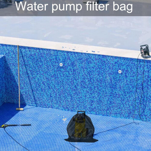 Pump Protection Bag Black Mesh Filter Bag With Drawstring For Pond Biofilters 2Pack 2
