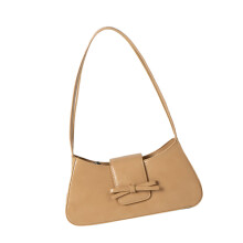 Unique PU Leather Shoulder Bag For Women Underarm Purse-apricot