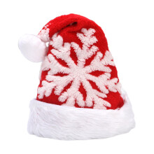 Chapeau de noël flocon de neige Simple, rouge/gris,-Rouge