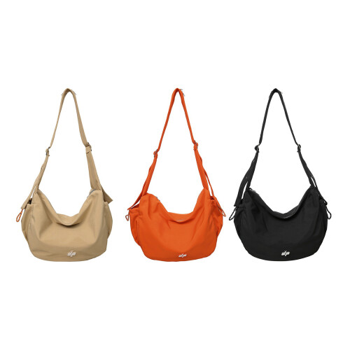 Casual Simple Nylon Shoulder Bag Large Capacity-orange S 2