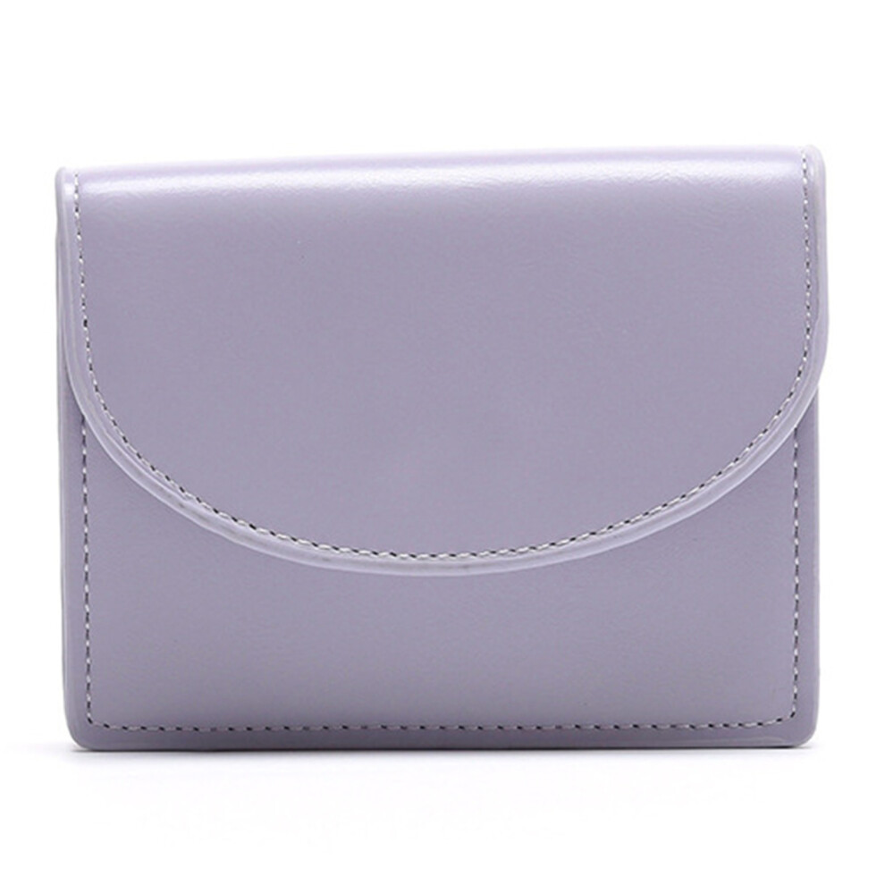 Leather Coin Purse For Unisex Pu Multi-Slot Wallet-Taro Purple 7704000254465