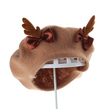 Creatieve effen kleur baret, mooi gewei, schildershoed,-Kameel