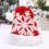 Chapeau de noël flocon de neige Simple, rouge/gris,-Rouge 6
