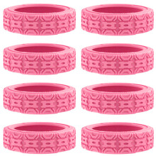 4/8pcs Durable Silicone Luggage Wheel Protectors-Pink 8 pieces