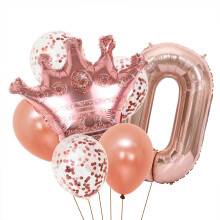 Balões de números rosa glamorosos, perfeitos para decoração de festas de aniversário, balões de alumínio com lantejoulas, decoração para