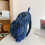 Campus School Bag Jean Backpack Large Capacity-Navy Blue 1