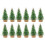 12Pcs Mini Christmas Tree Pine Trees DIY Christmas-Grass green 1