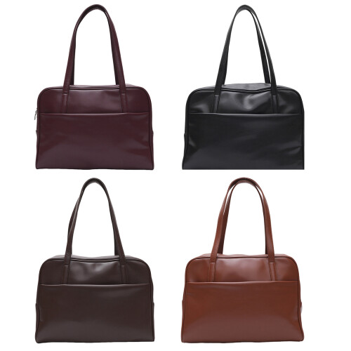 Modern And Practical Shoulder Bag PU Leather-Light Brown 1