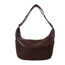 Women Crossbody Sling Bag PU Underarm Bag Crossbody-dark brown