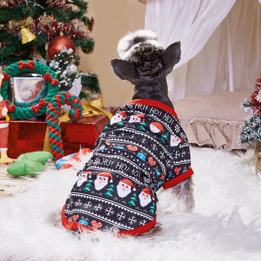 Zunea Robes De Noël Pour Petits Chiens Motif Père Noël Sapins De Noël Robe De Noël Pour Chiot Fille Costume De Noël Pour Animal Domestique Jupe Pour Chihuahua Yorkshire Vêtements Tenues Vert