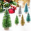12Pcs Mini Christmas Tree Pine Trees DIY Christmas-Grass green 5
