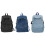 Campus School Bag Jean Backpack Large Capacity-Navy Blue 2
