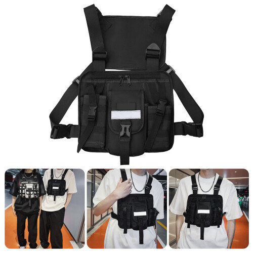Harness Chest Rig Practical Sports Bag-Black reflective mod 2