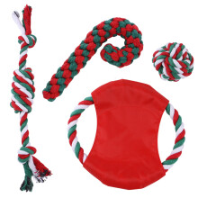 1 Set Interactive Christmas Dog Rope Toys Christmas-Style1