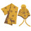 Chapeau de noël doux pour enfants, ensemble écharpe de-Jaune 1