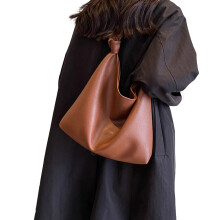 Women Tote Bag Soft Shoulder Handbag Versatile Style-Coffee