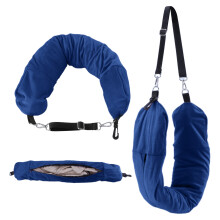 Travel Pillow Stuffable with Clothes Neck Pillow Cover-Blue