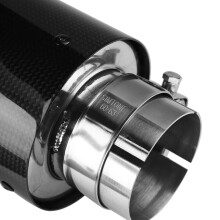 Carbonfaser-Style Auto-Auspuffblende 63-101mm Universal Schwarz