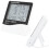 Monitoramento interno e externo, termômetro e higrômetro digital LCD para casa e escritório, medidor de temperatura e umidade com visor de 6
