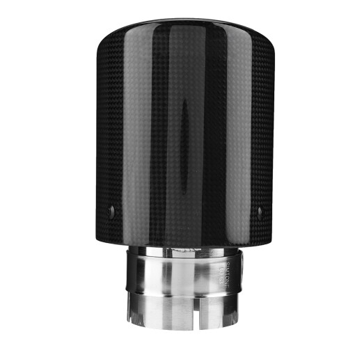 Carbonfaser-Style Auto-Auspuffblende 63-101mm Universal Schwarz 1