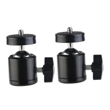 Hot Shoe Mount Ball Head 2Pack 1/4Inch Screw Adapter Rotatable Tripod Head For Camera And Light Stand