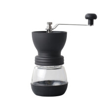 Moulin à café manuel à meules céramiques avec réglage de la mouture pour un fonctionnement silencieux, conception portable assurant une mouture