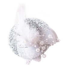 Girl Fascinator Hat Tea Party Fascinator Feather-White