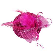 Feather Fascinator Girl Fascinator Hat Tea Party-Rose Red