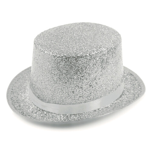 Vintage Hat Fedora Top Hat-silver white Childrens model