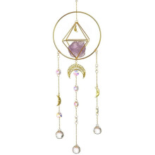 Natuurlijke edelsteen kristallen raamhanger, energiekristallen voor binnentuin decoratie met K9 optisch glas, boho decoratie cadeau