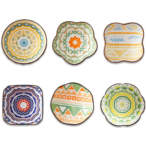 Dishwasher Safe, Bohemian Patterns With Underglaze Workmanship, Multi-Use For Daily Serving Needs