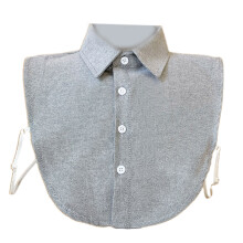 Mens Solid Color False Collar Detachable Dickey-XXL Dark Grey