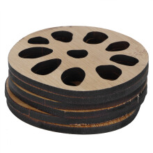 Descansos de panela de madeira de bambu, porta-copos de madeira resistentes ao calor para uso diário, tapete requintado para xícara de chá com